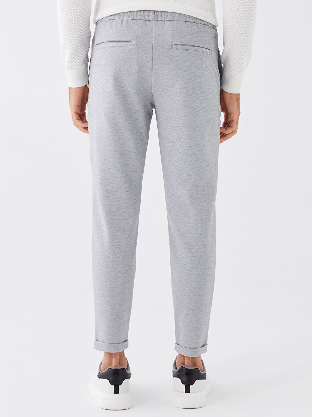 Gri Slim Fit Erkek Jogger Pantolon-4