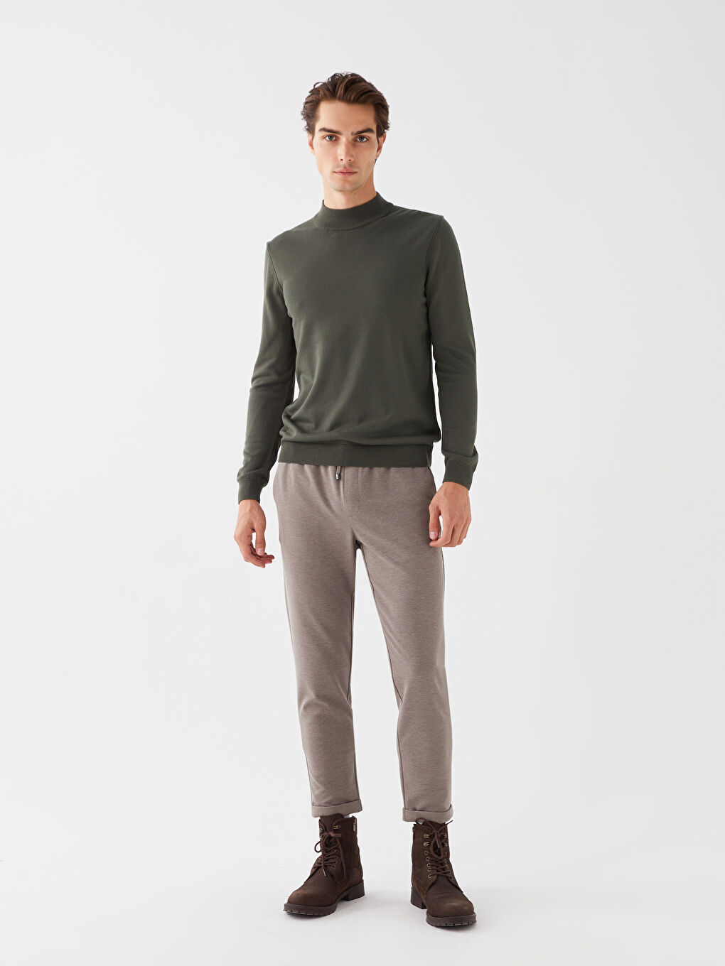 LCW Vision Kahverengi Slim Fit Erkek Jogger Pantolon