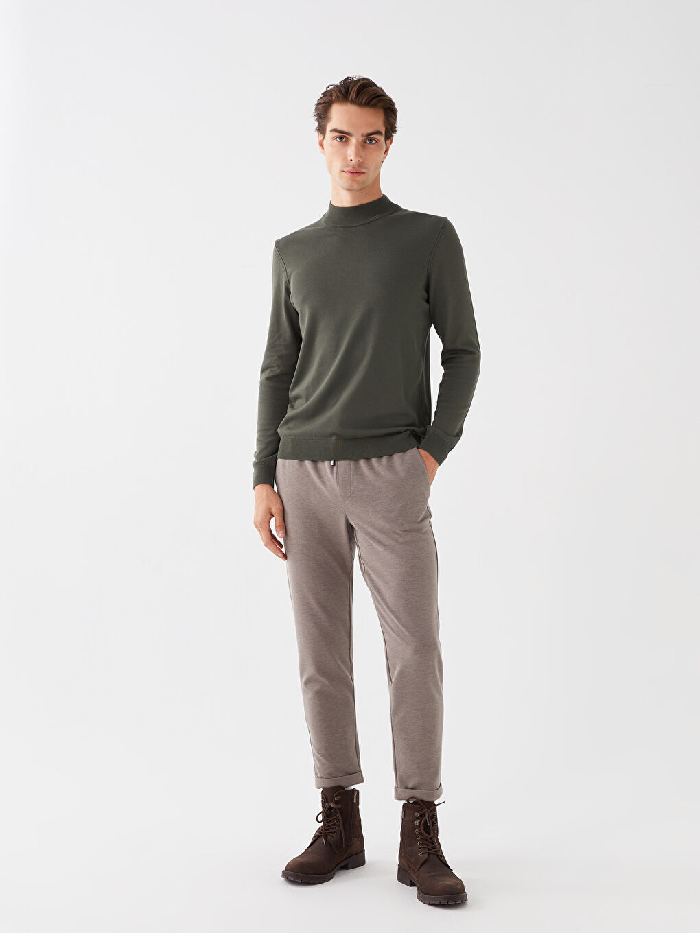 LCW Vision Kahverengi Slim Fit Erkek Jogger Pantolon - 1