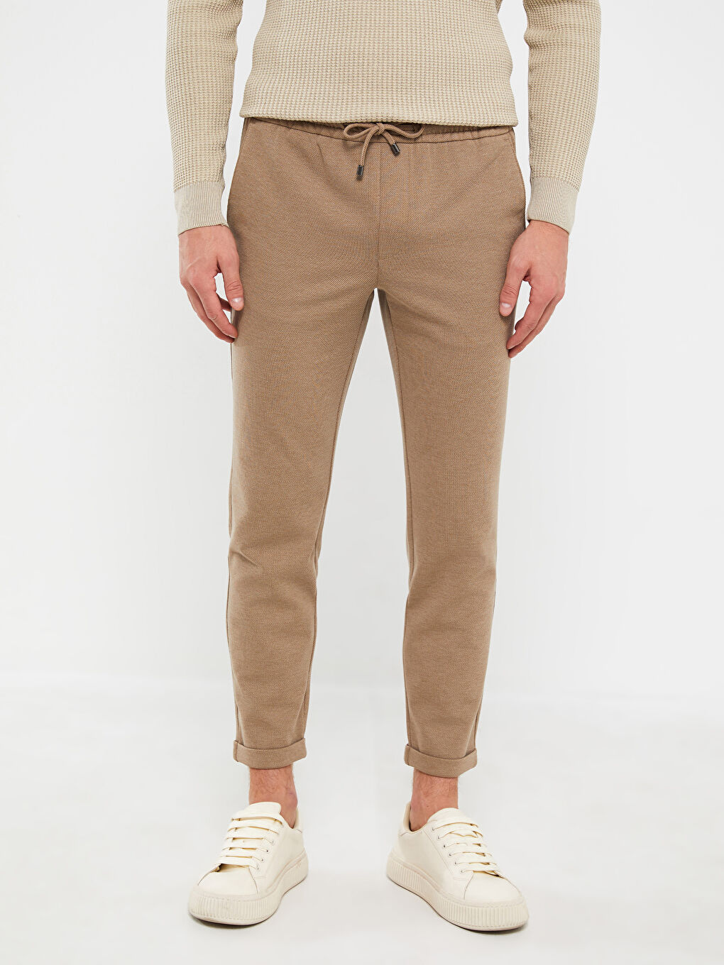 LCW Vision Bej Slim Fit Erkek Jogger Pantolon - 3