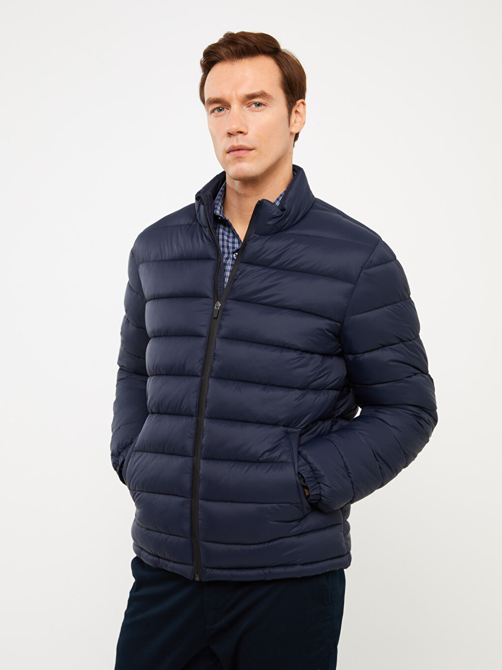 Standard Fit Funnel Neck Men's Puffer Coat
