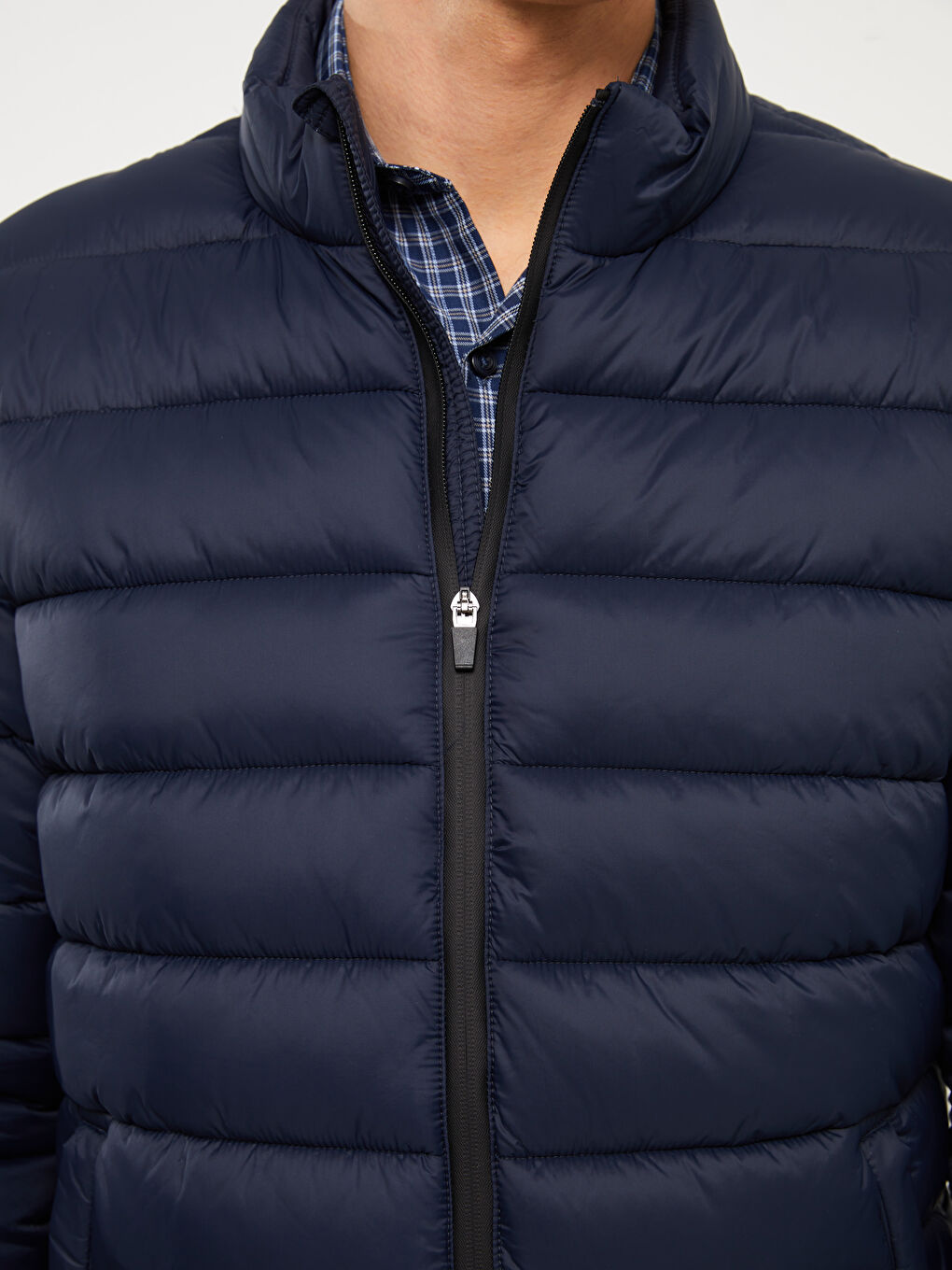 Standard Fit Funnel Neck Men's Puffer Coat-3