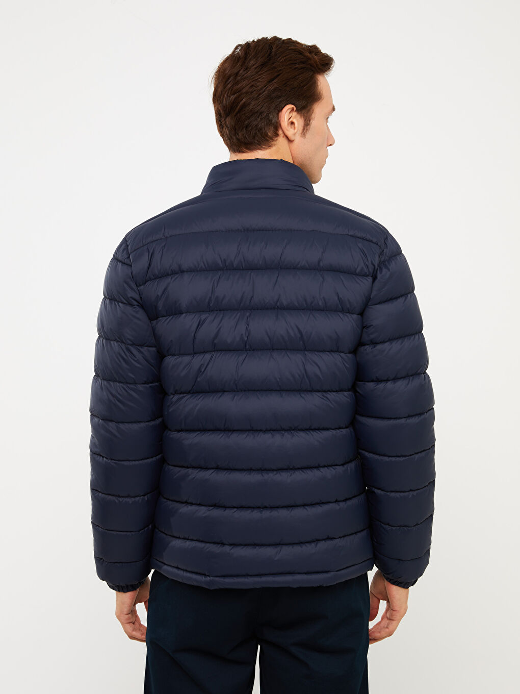 Standard Fit Funnel Neck Men's Puffer Coat-5