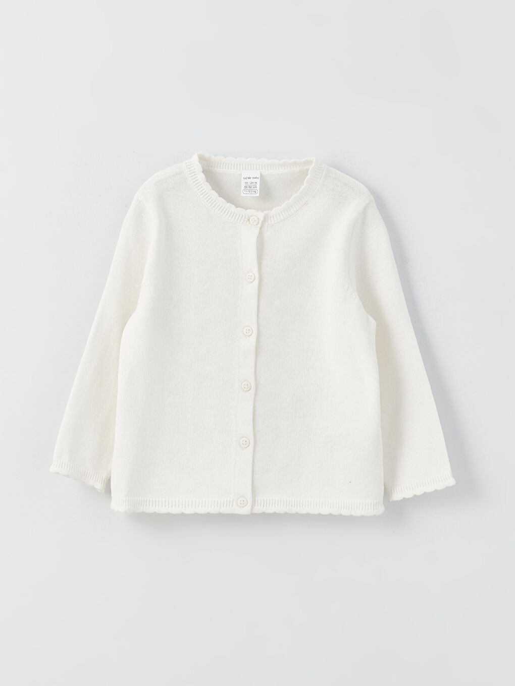 LCW baby Crew Neck Girls Knitted Cardigan -W31109Z1-FDW