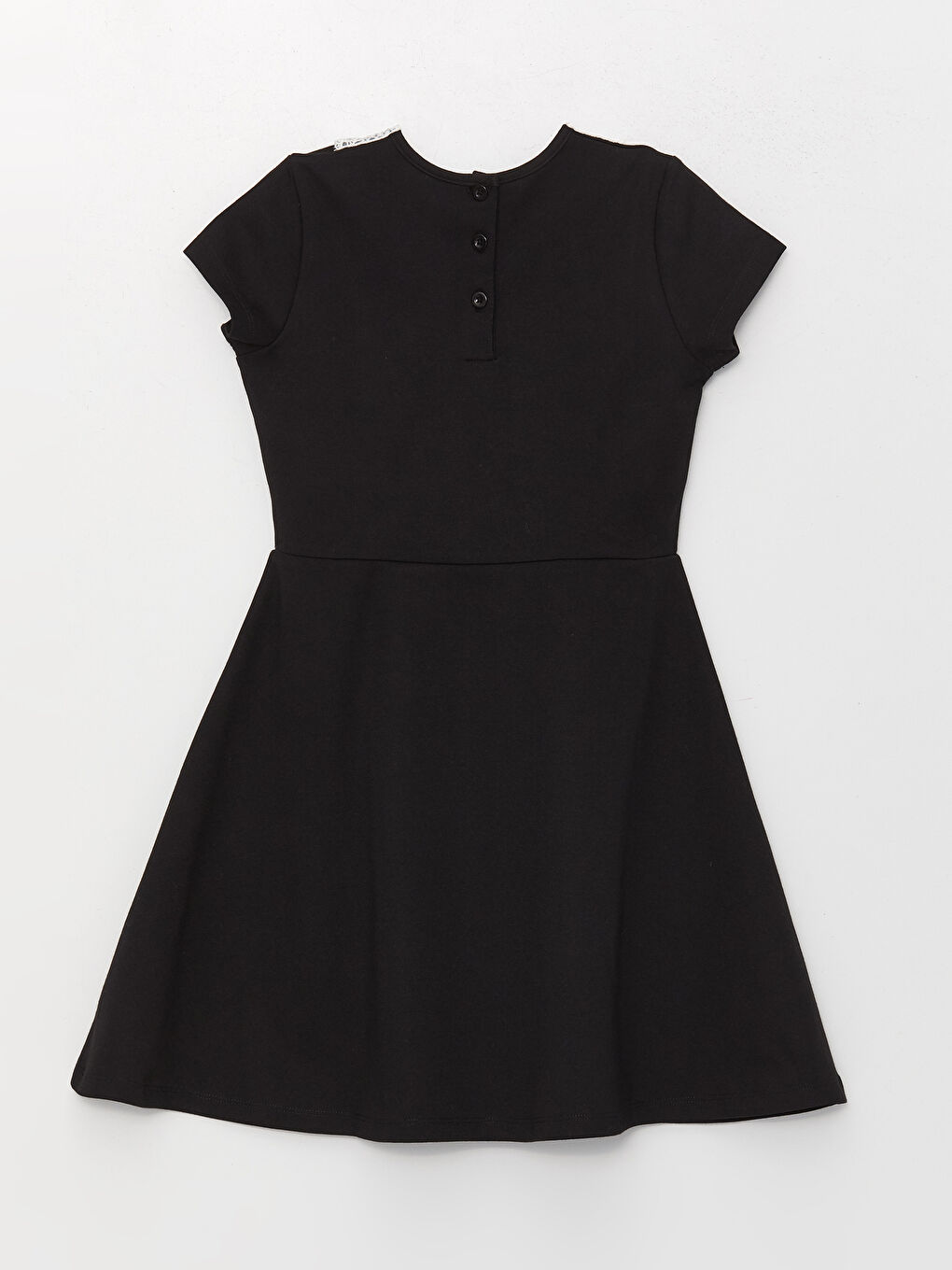 Baby Collar Short Sleeve Girls Dress-1