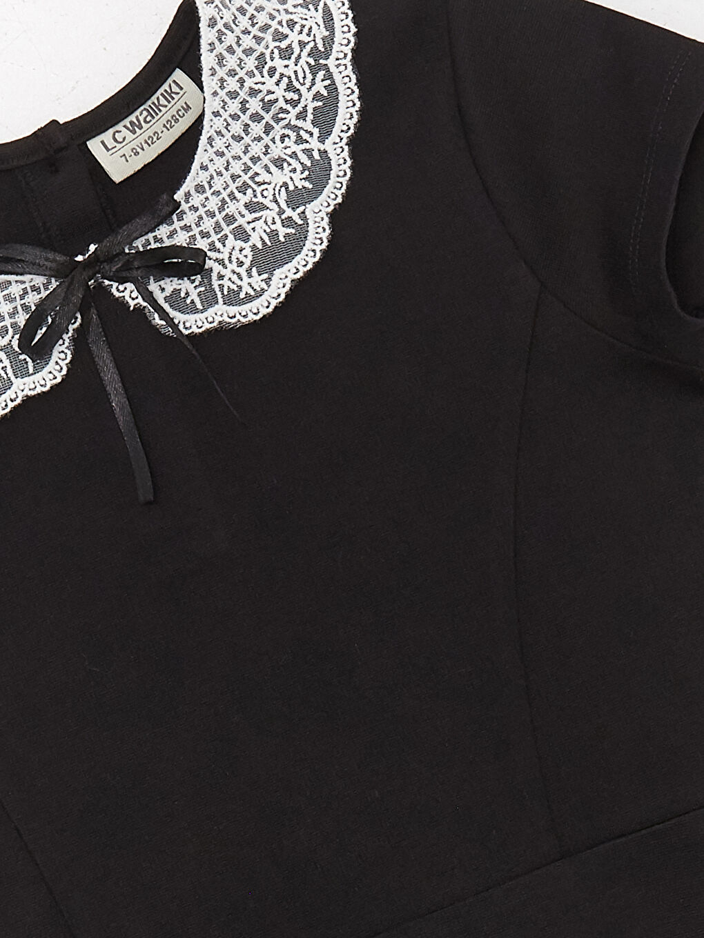 Baby Collar Short Sleeve Girls Dress-2