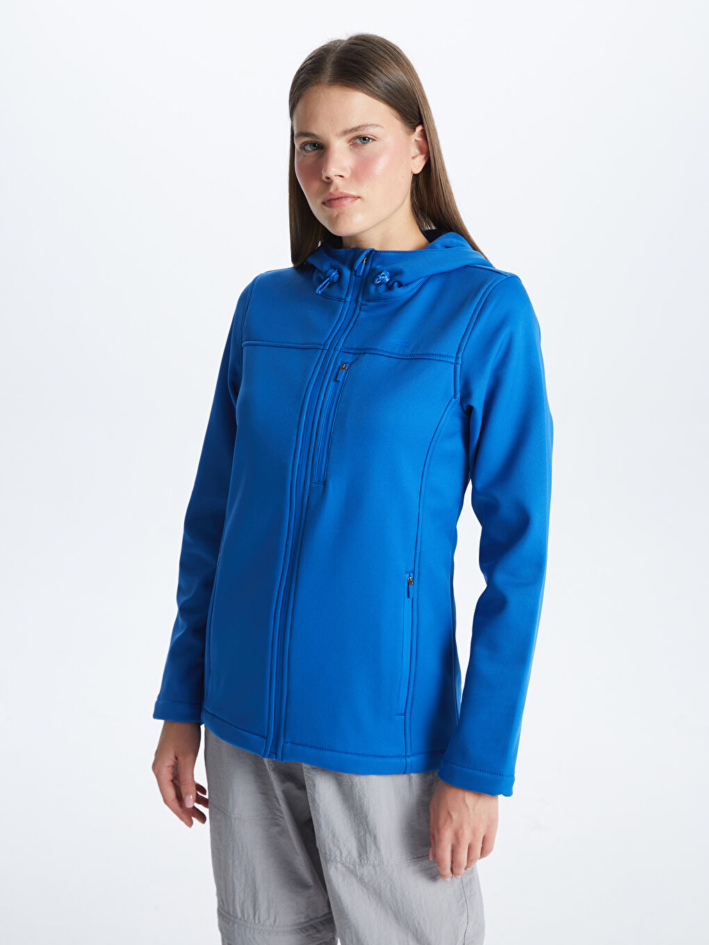 XSIDE ACTIVE Women's Hooded Reflector Printed Long Sleeve Coat -W31136Z8-HMM
