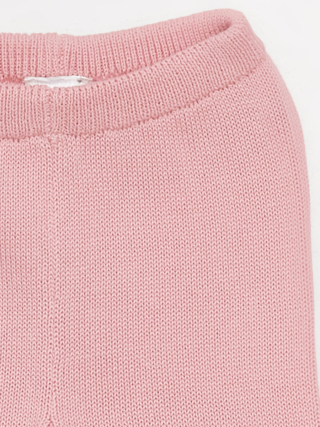 Pembe Bisiklet Yaka Uzun Kollu Basic Kız Bebek Triko Kazak ve Pantolon 2'li Takım-5