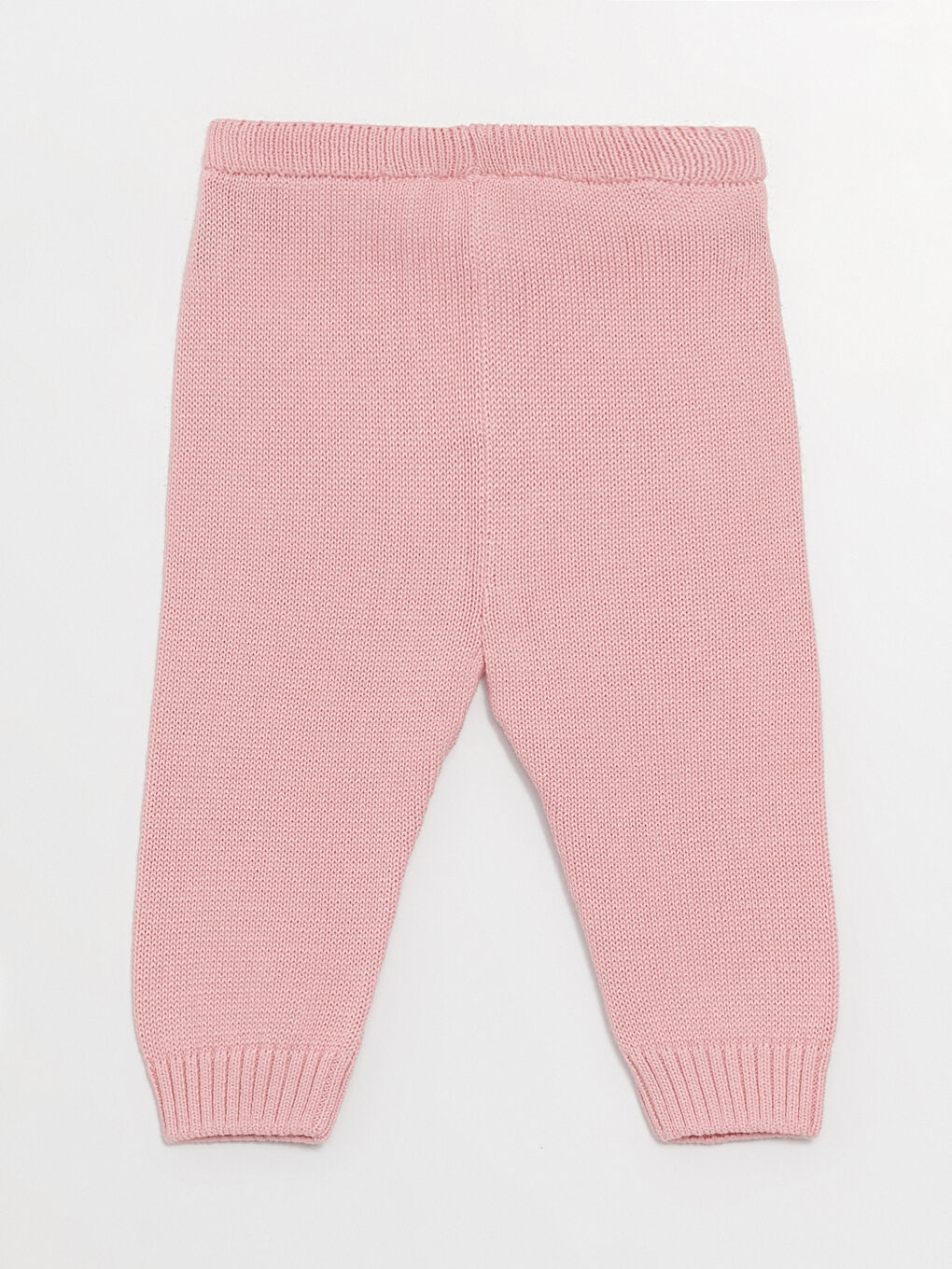 Pembe Bisiklet Yaka Uzun Kollu Basic Kız Bebek Triko Kazak ve Pantolon 2'li Takım-6