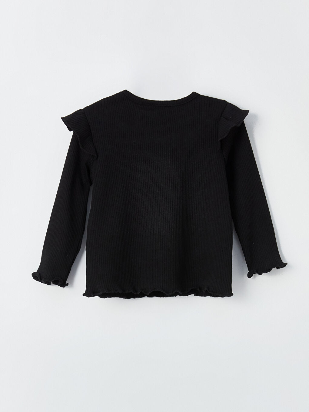 Siyah Bisiklet Yaka Baskılı Kız Bebek Bluz 2'li Takım-3