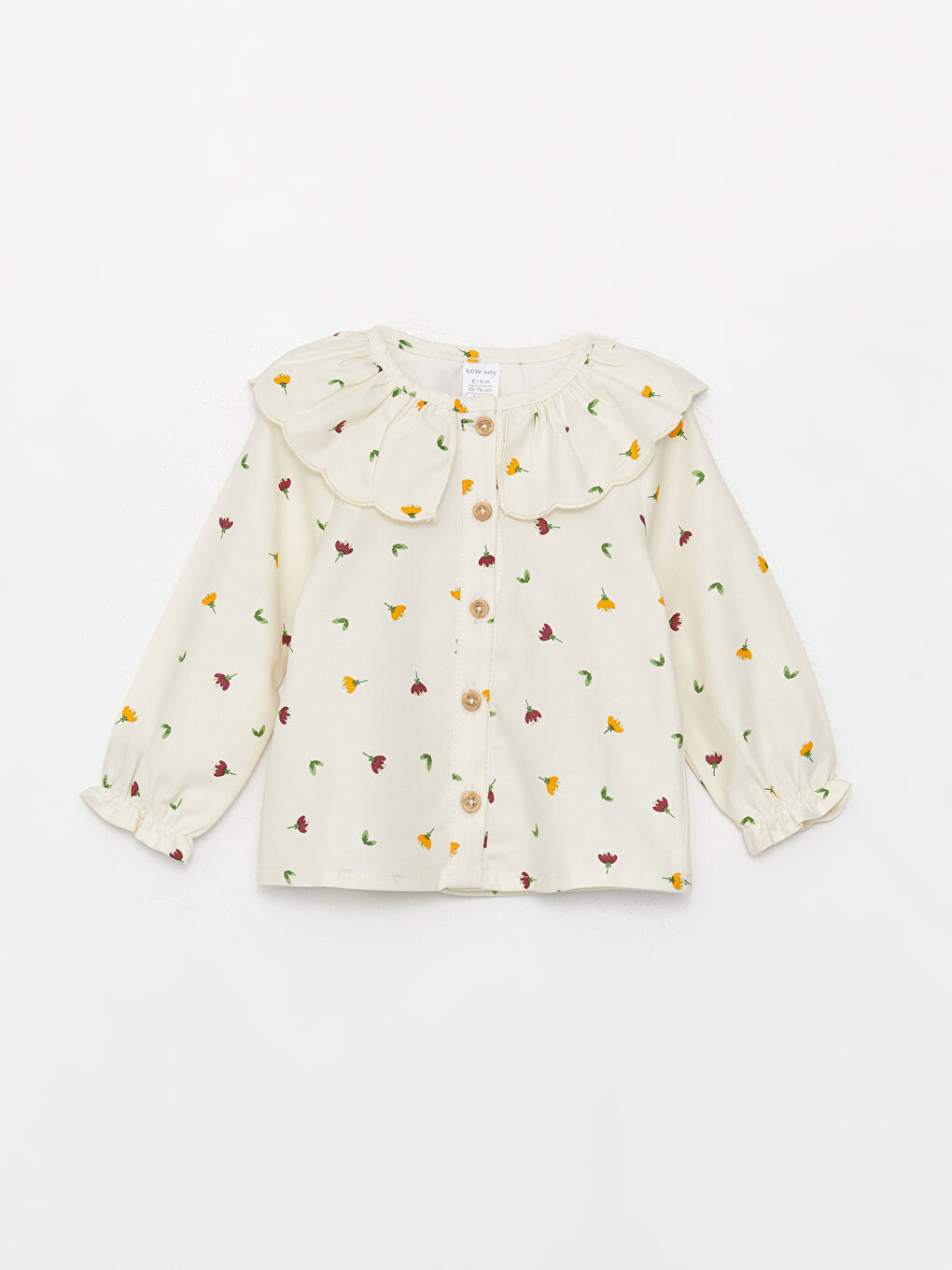 LCW baby Baby Collar Patterned Baby Girls' Blouse and Leggings 2 Pack -W31171Z1-LRB