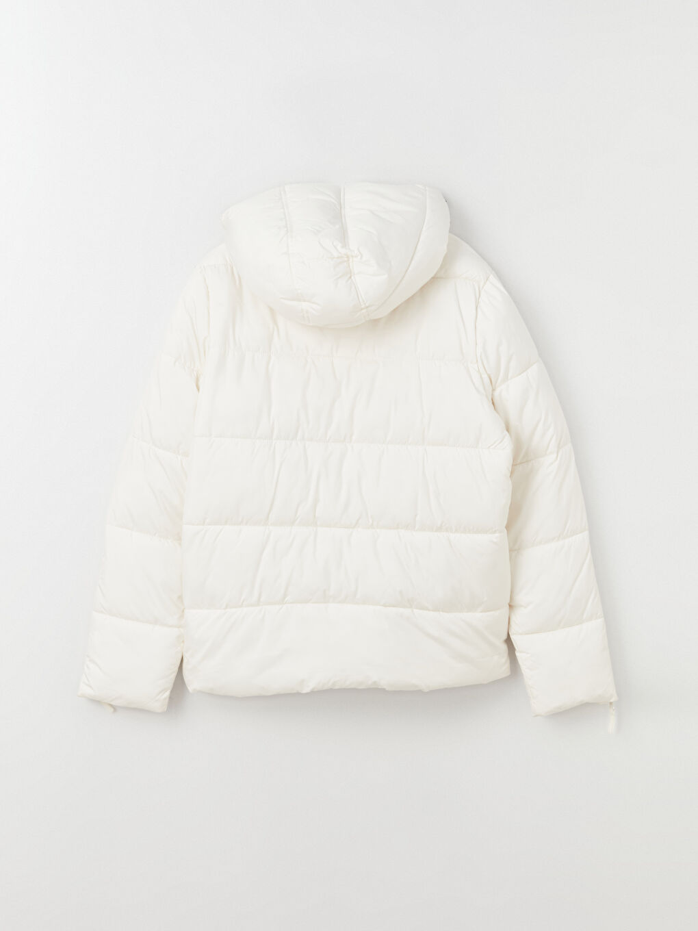 Women's Hooded Plain Puffer Coat-8