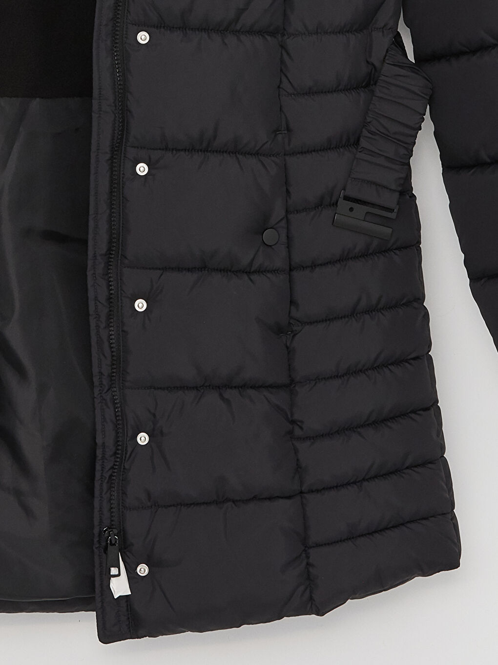 Women's Hooded Plain Puffer Coat-8