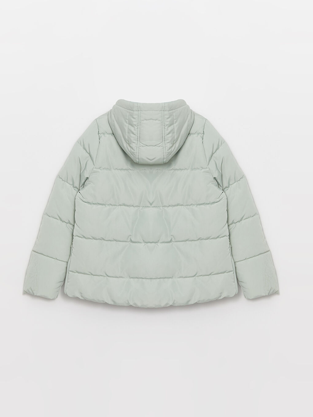 Women's Hooded Plain Puffer Coat-7