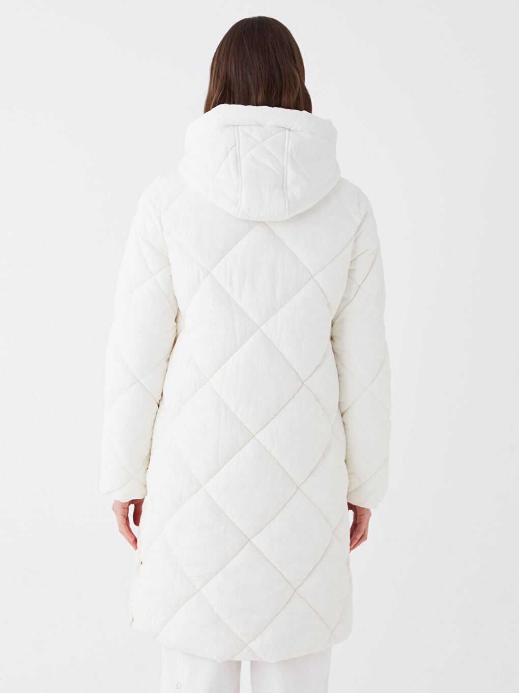 Hooded Quilted Women's Puffer Coat-4