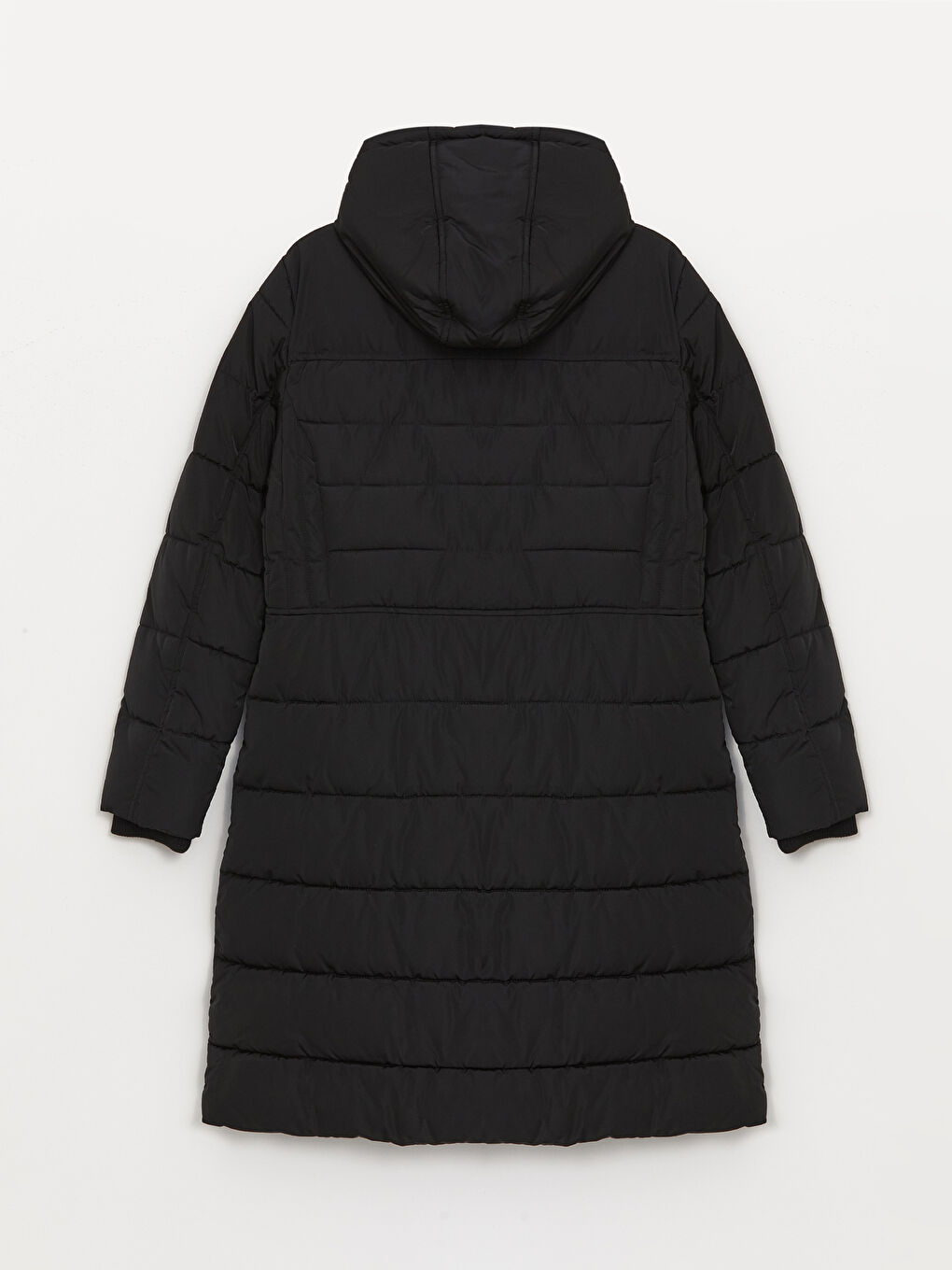Women's Hooded Plain Puffer Coat-7