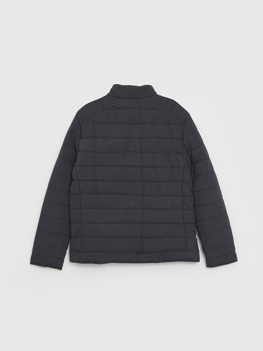 Antrasit Standart Kalıp Dik Yaka Erkek Şişme Mont-7