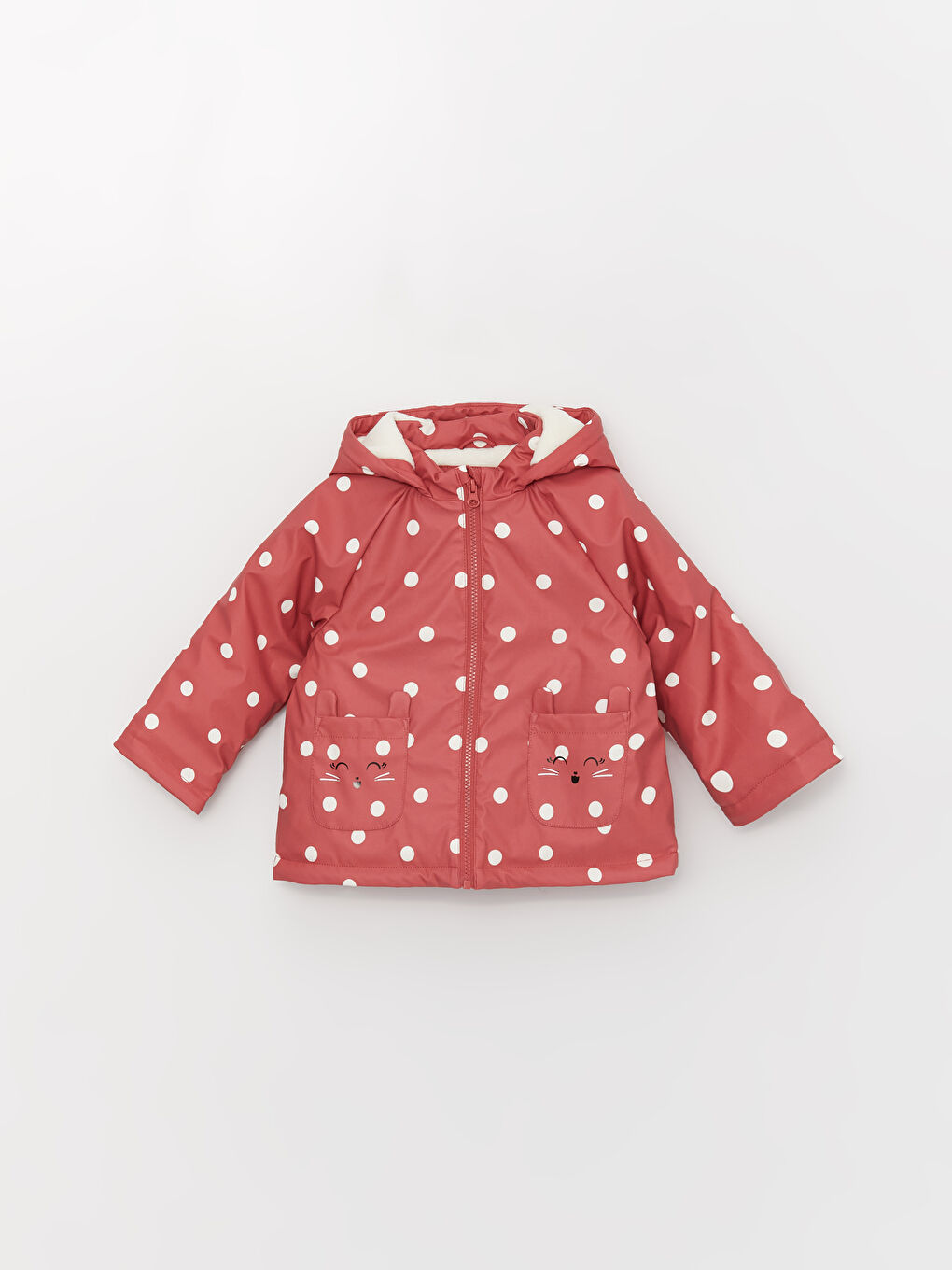 LC Waikiki Hooded Long Sleeve Baby Girl Coat -W31238Z1-LQV