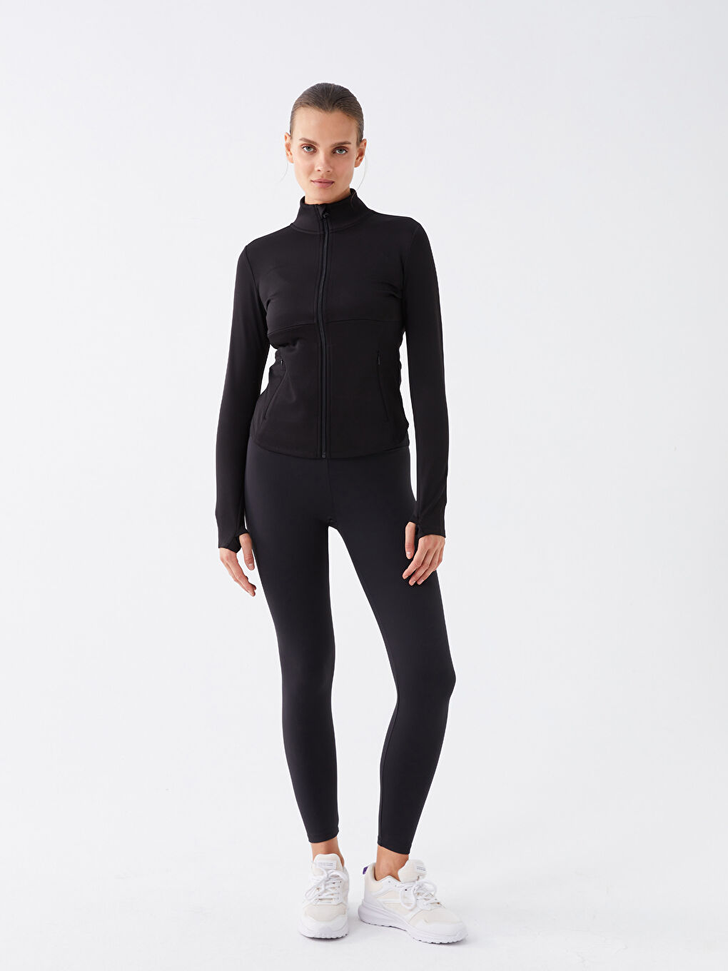 XSIDE ACTIVE Women's Funnel Neck Plain Zip-Up Sweatshirt -W31312Z8-CVL