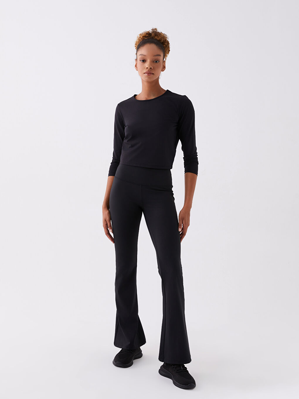 Colanți Pantaloni cu Talie Elastică și Picior Spaniol pentru Femei