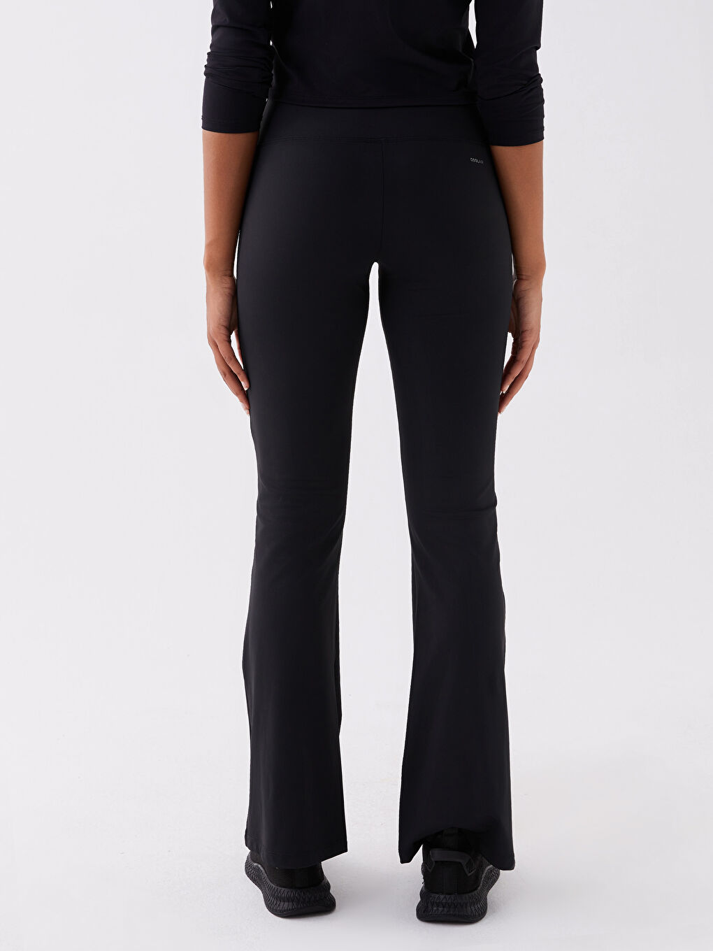 Colanți Pantaloni cu Talie Elastică și Picior Spaniol pentru Femei-4