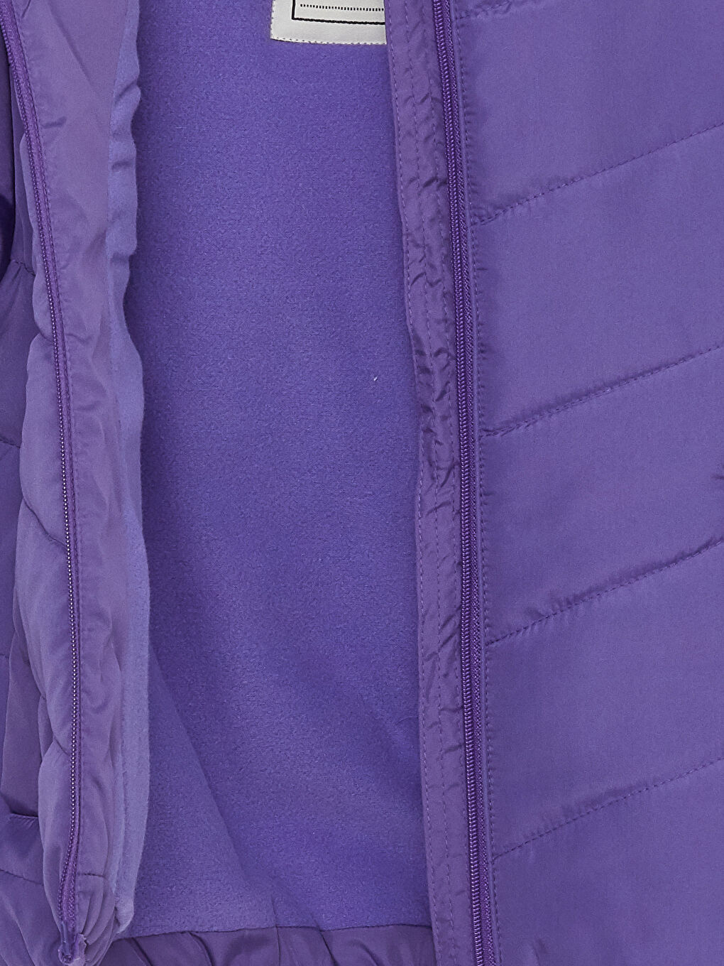 Lila Kapüşonlu Kız Çocuk Şişme Mont-2