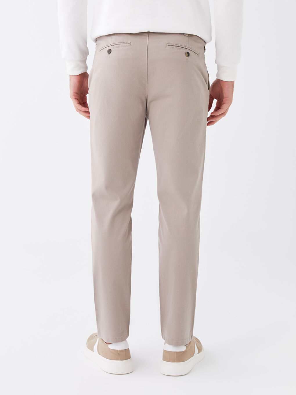 LCWAIKIKI Classic Bej Standart Kalıp Erkek Chino Pantolon - 3