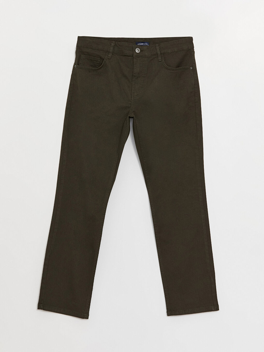 LCWAIKIKI Classic Koyu Haki Standart Kalıp Chino Pantolon - 4