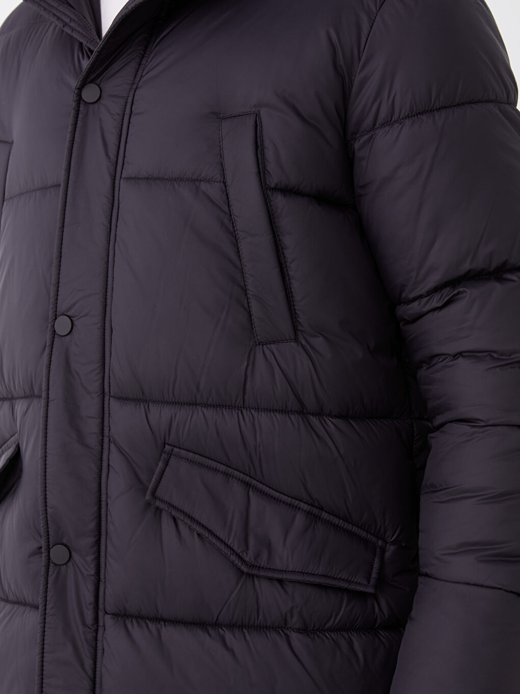 Standard Fit Hooded Men's Puffer Coat-3