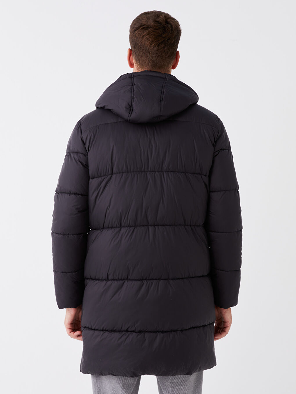 Standard Fit Hooded Men's Puffer Coat-5