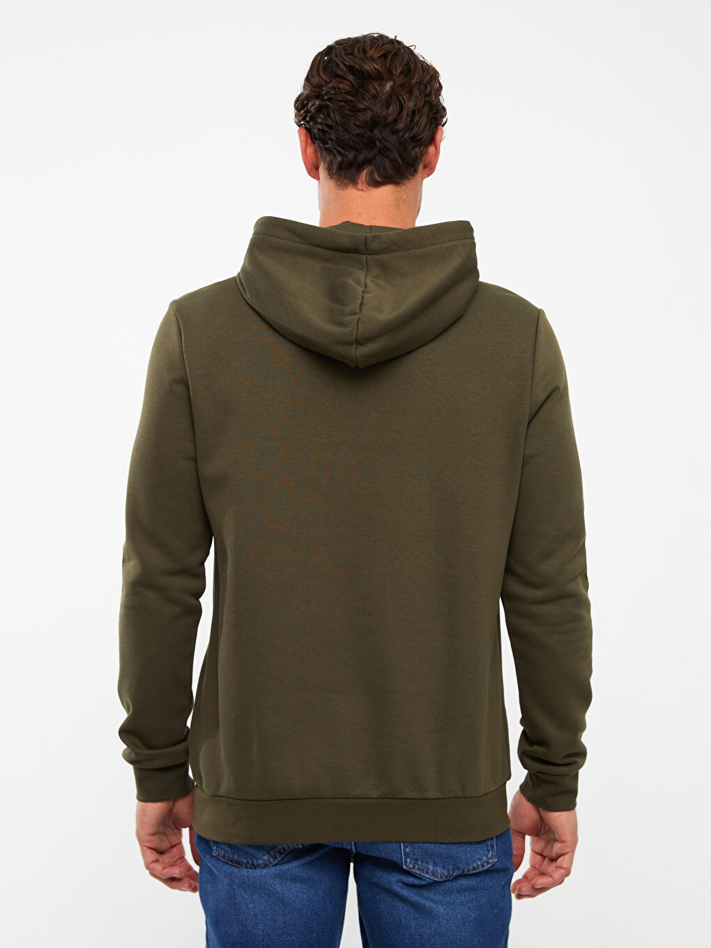 LCWAIKIKI Classic Haki Uzun Kollu Baskılı Erkek Hoodie - 4