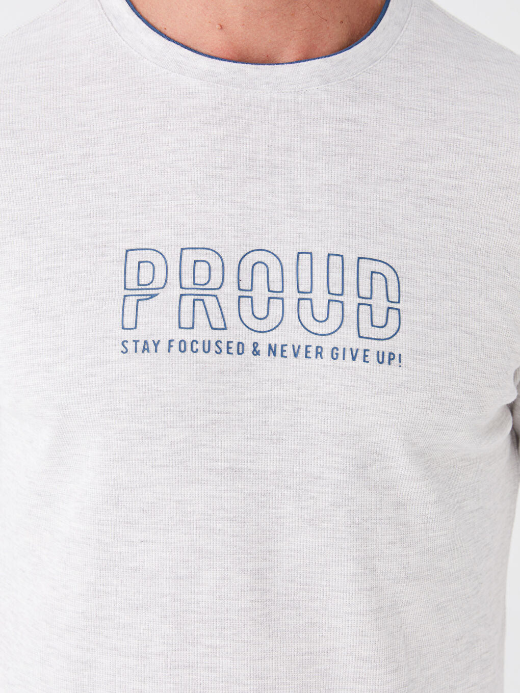 Tricou cu Mânecă Lungă, Guler Rotund, Imprimat pentru Bărbați-3