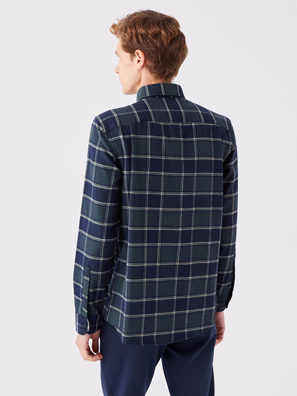 کراس قۆڵ درێژ چوارخانە گاباردین ئاسایی بۆ پیاوان-4