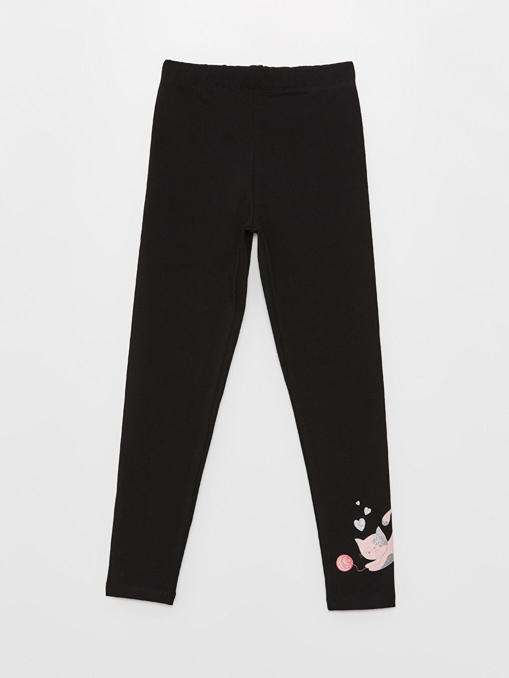 تيشيرت كم طويل مطبوع بياقة دائرية للبنات وبنطلون ضيق-2