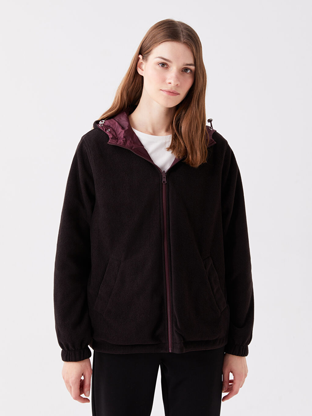 Ženski Jednostavni Kišni Mantil Sa Kapuljačom-2