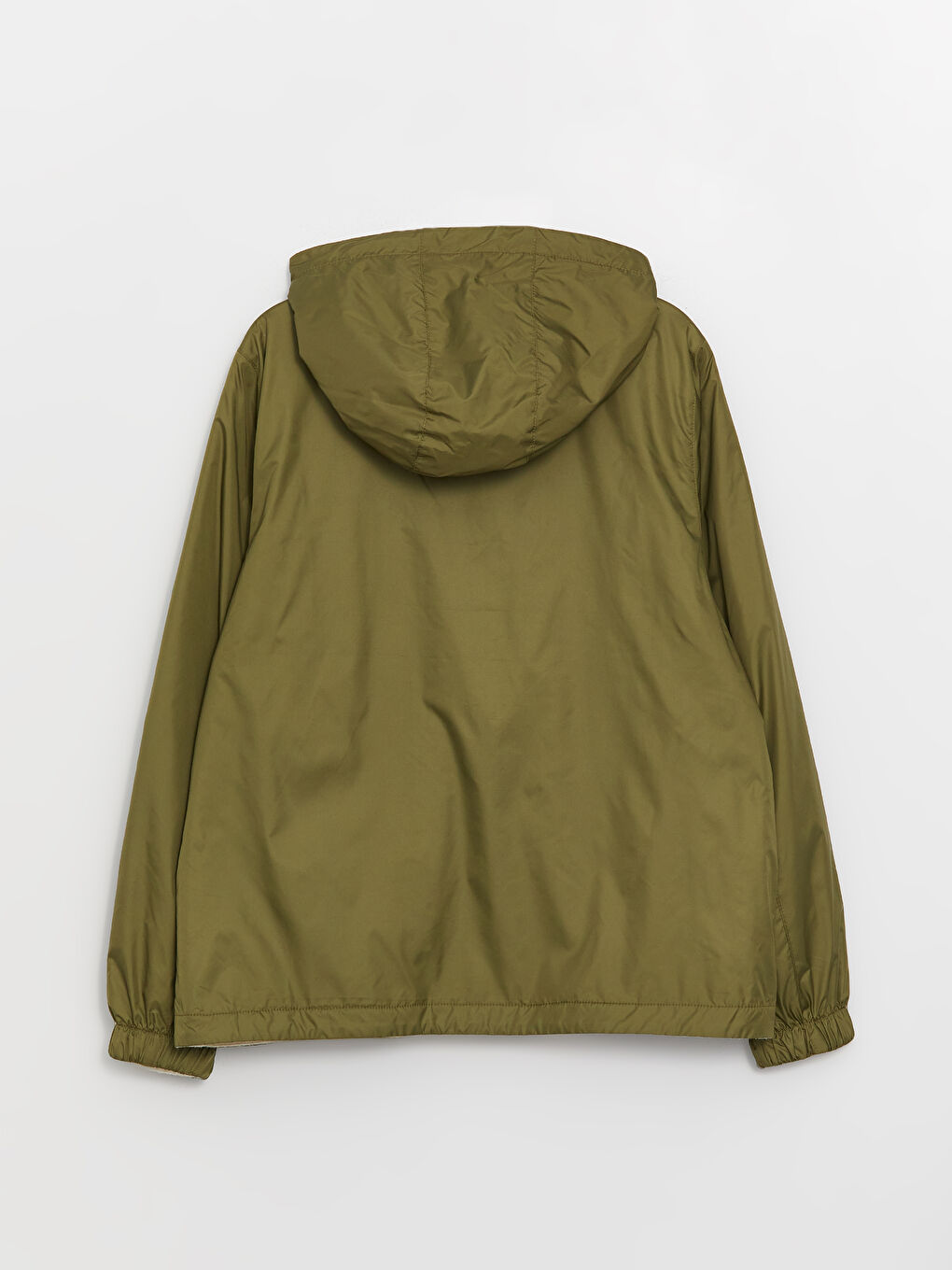 پالتۆی بەر بارانی کڵاودار سادە بۆ ژنان-8