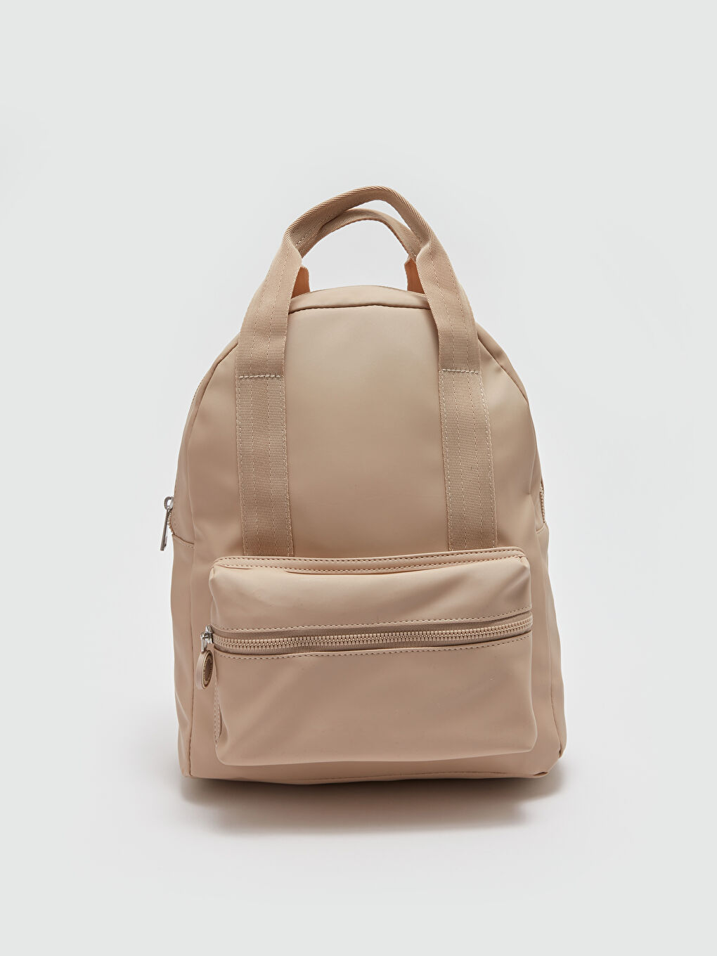 Bej Deri Görünümlü Kadın Sırt Çantası-2