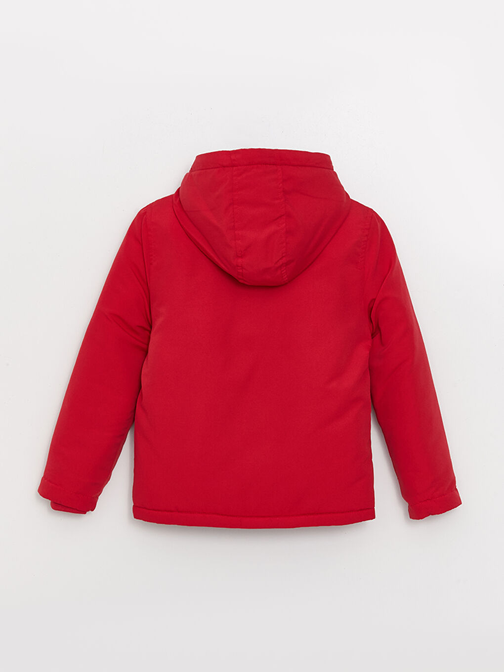 Kırmızı Kapüşonlu Erkek Çocuk Mont-1