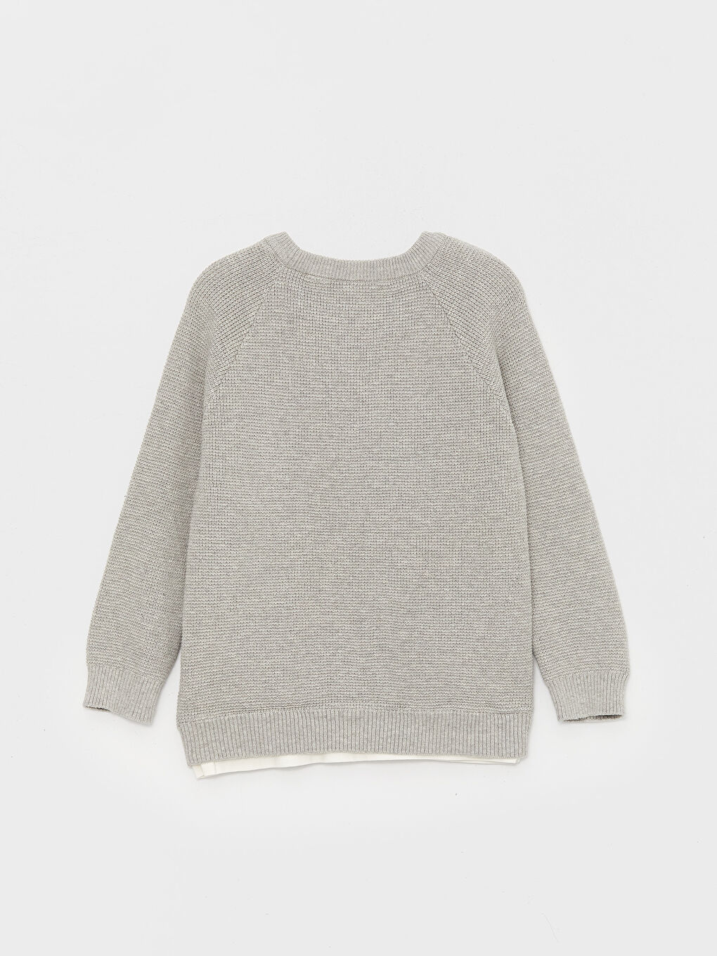 Свитер с круглым вырезом и длинным рукавом для малышей мальчиков из трикотажа-1