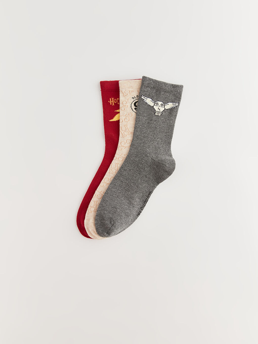 LCW DREAM Harry Potter Printed Women's Ankle Socks Pack of 3 -W31477Z8-LAM