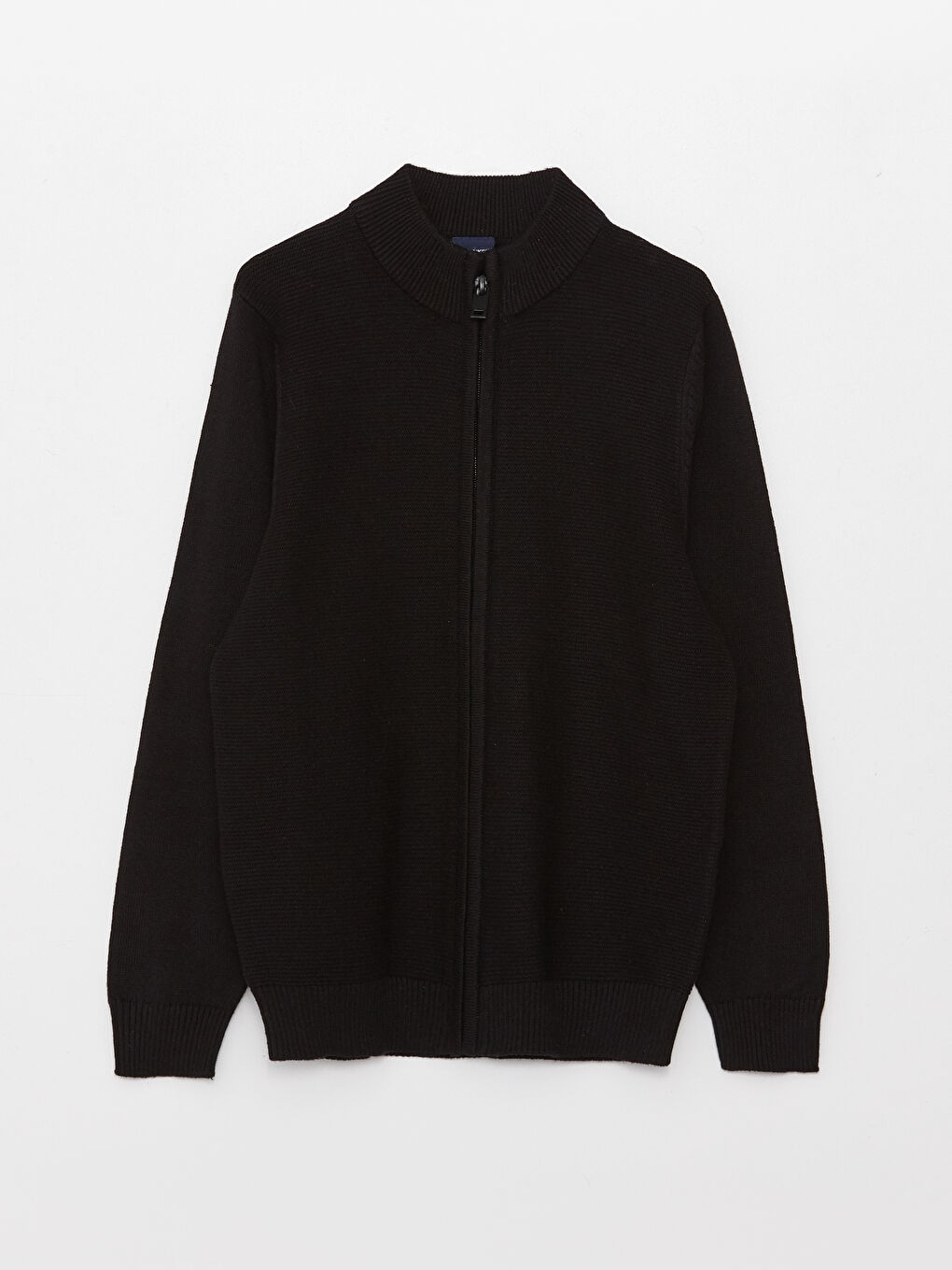 Turtle Neck Basic Long Sleeve Boy Tricot Cardigan