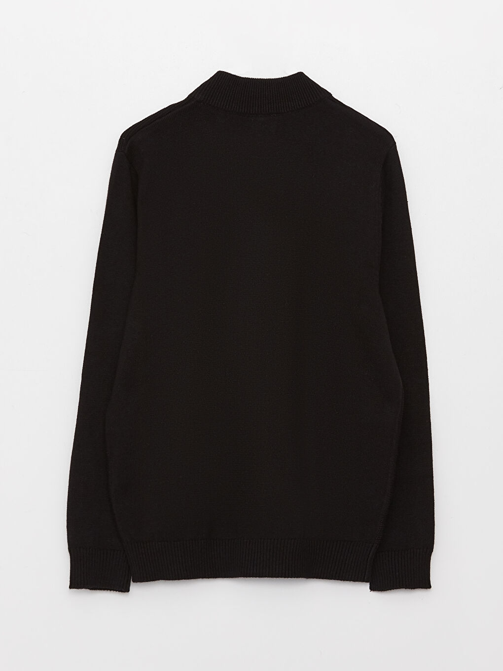 Turtle Neck Basic Long Sleeve Boy Tricot Cardigan-1