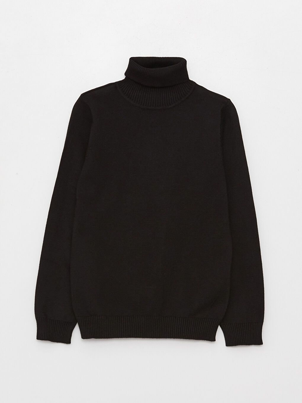 Ұлдарға арналған биік жағалы ұзын жең трикотаж жемпір