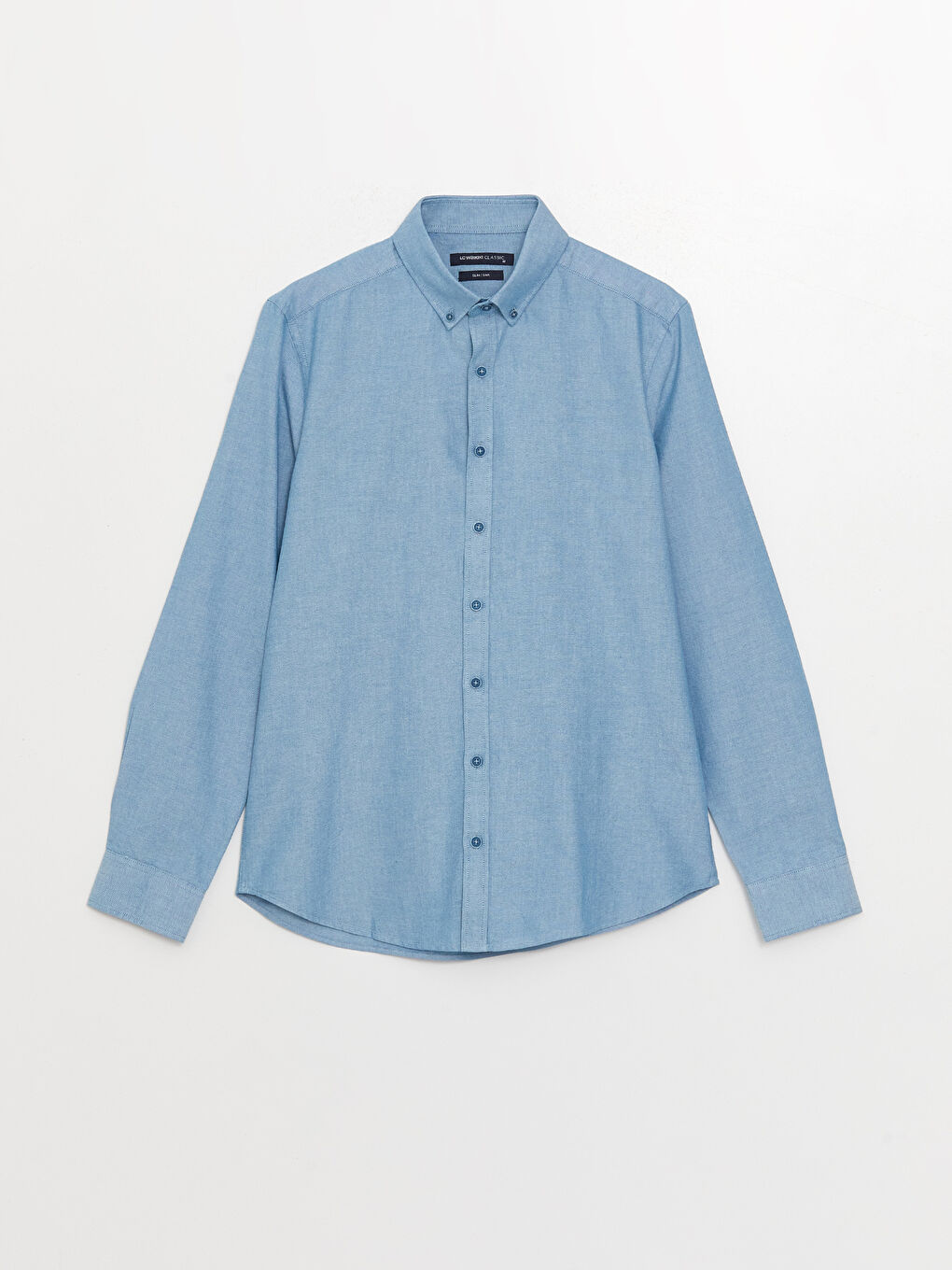 Slim Fit Long Sleeve Oxford Men's Shirt-5