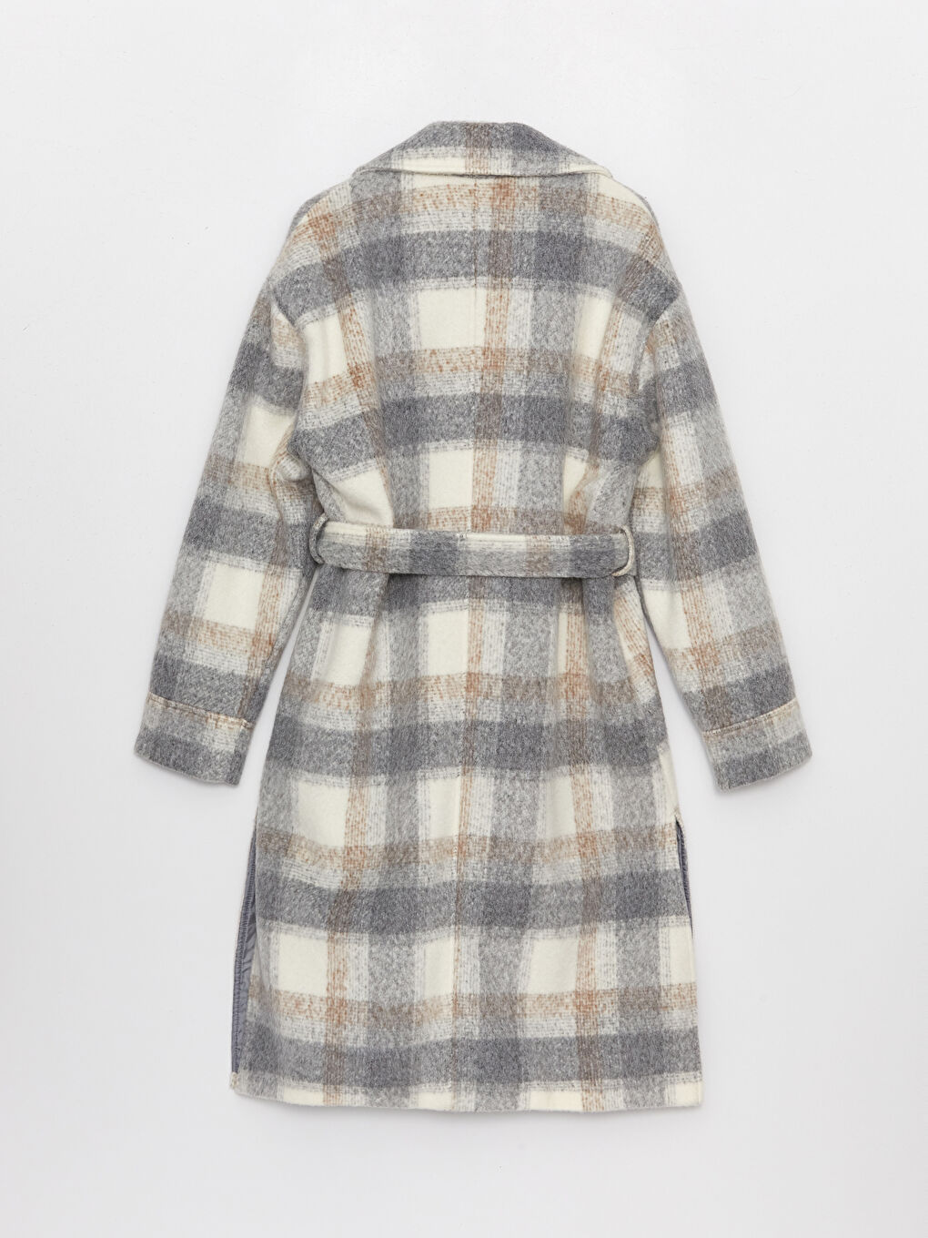 Παλτό από μαλλί Καρό Γιακάς μπουφάν Γυναικεία Κύρος-6