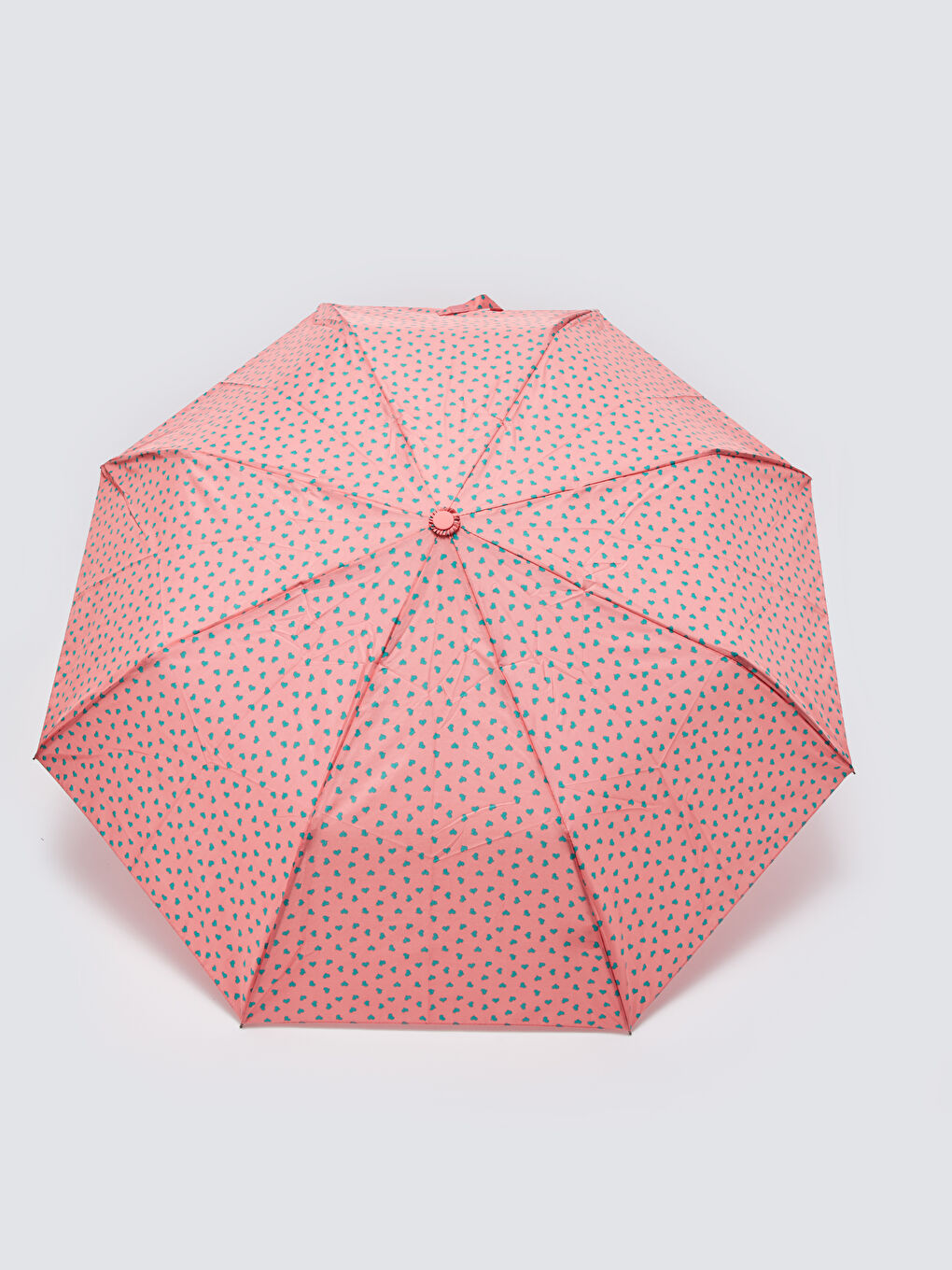 Karışık Kalp Desenli Kadın Şemsiye-2