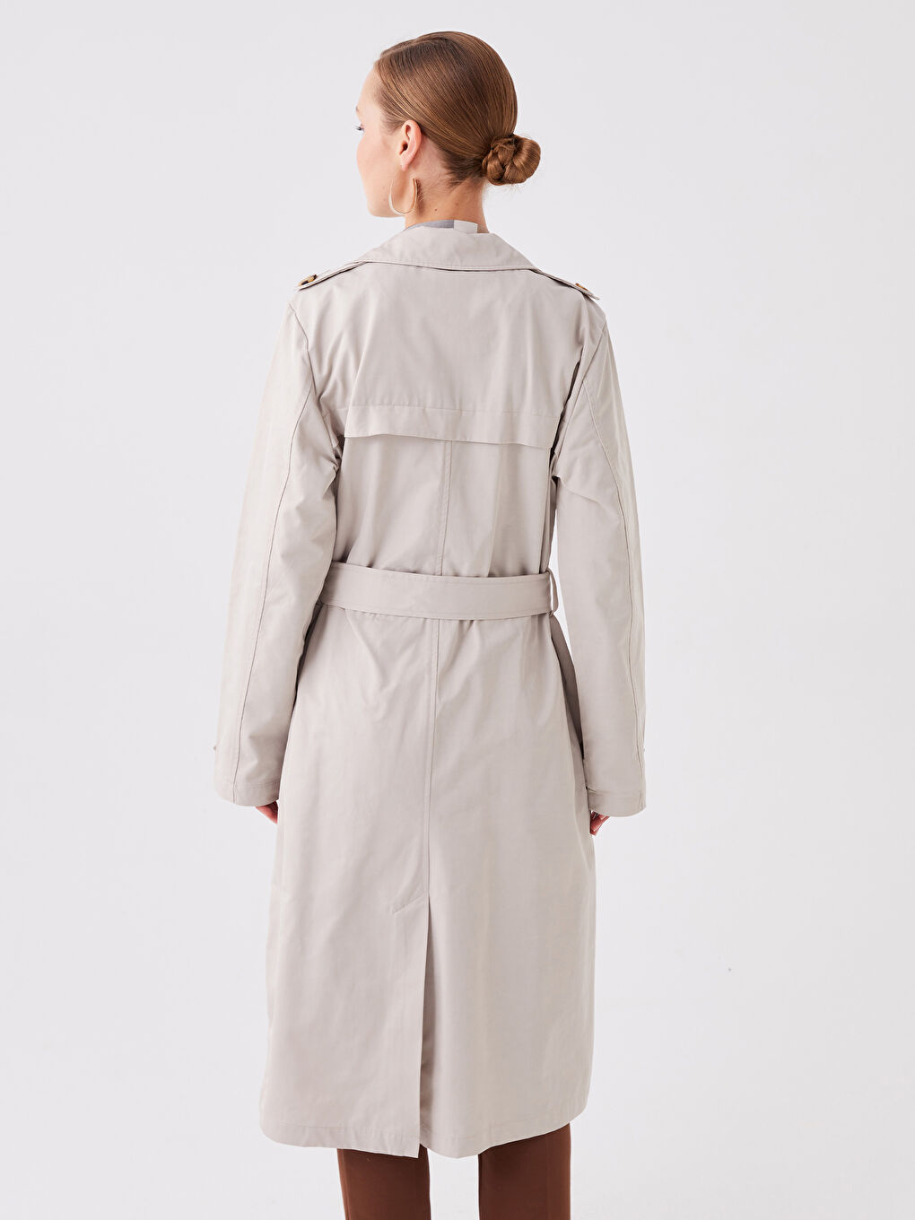 Trenci Pentru Femei Cu Guler Tip Jachetă-5