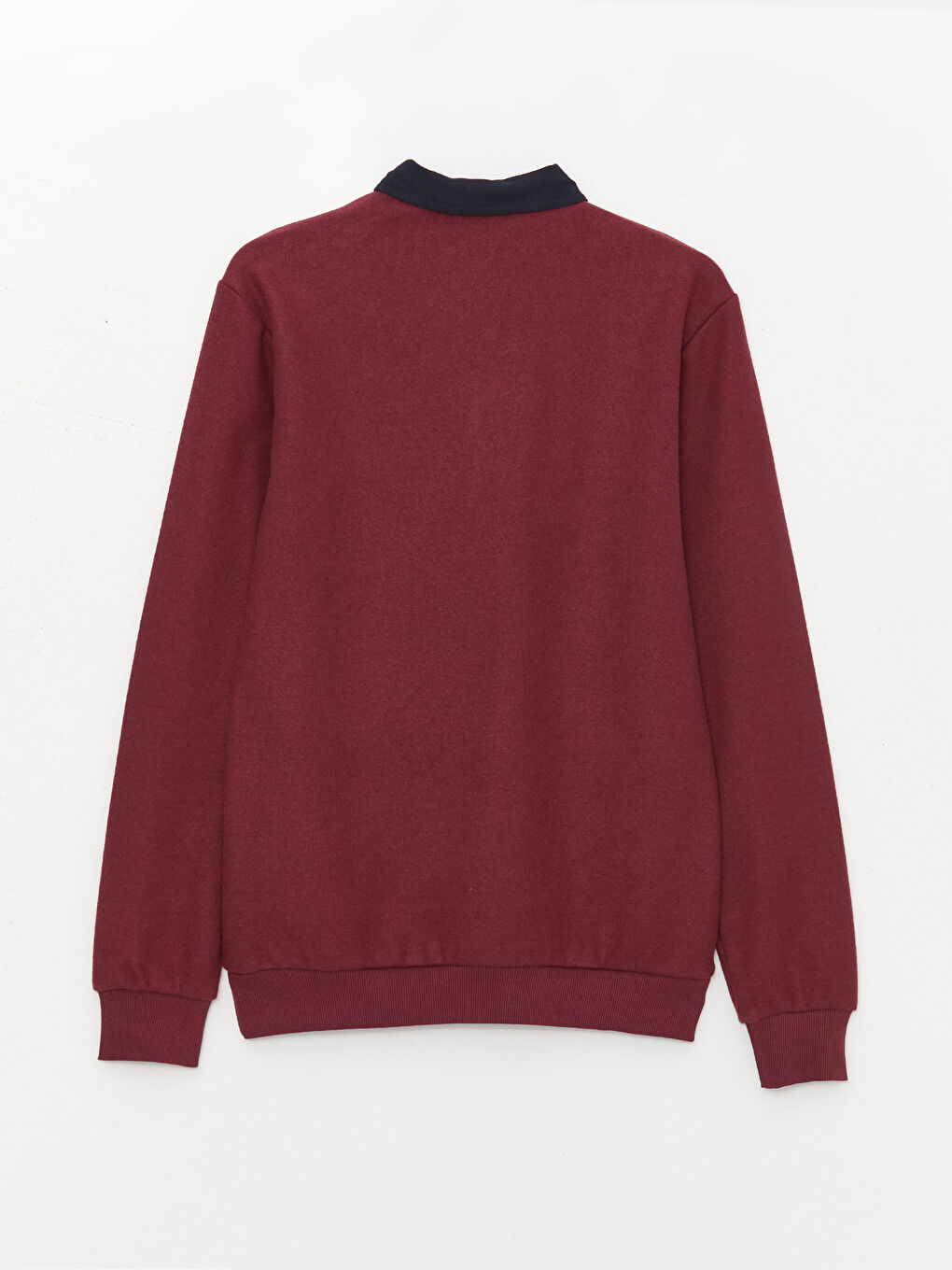 LCWAIKIKI Classic Bordo Polo Yaka Uzun Kollu Erkek Sweatshirt - 6