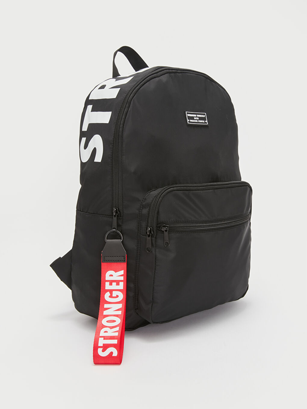 Siyah Yazı Baskılı Erkek Sırt Çantası-3