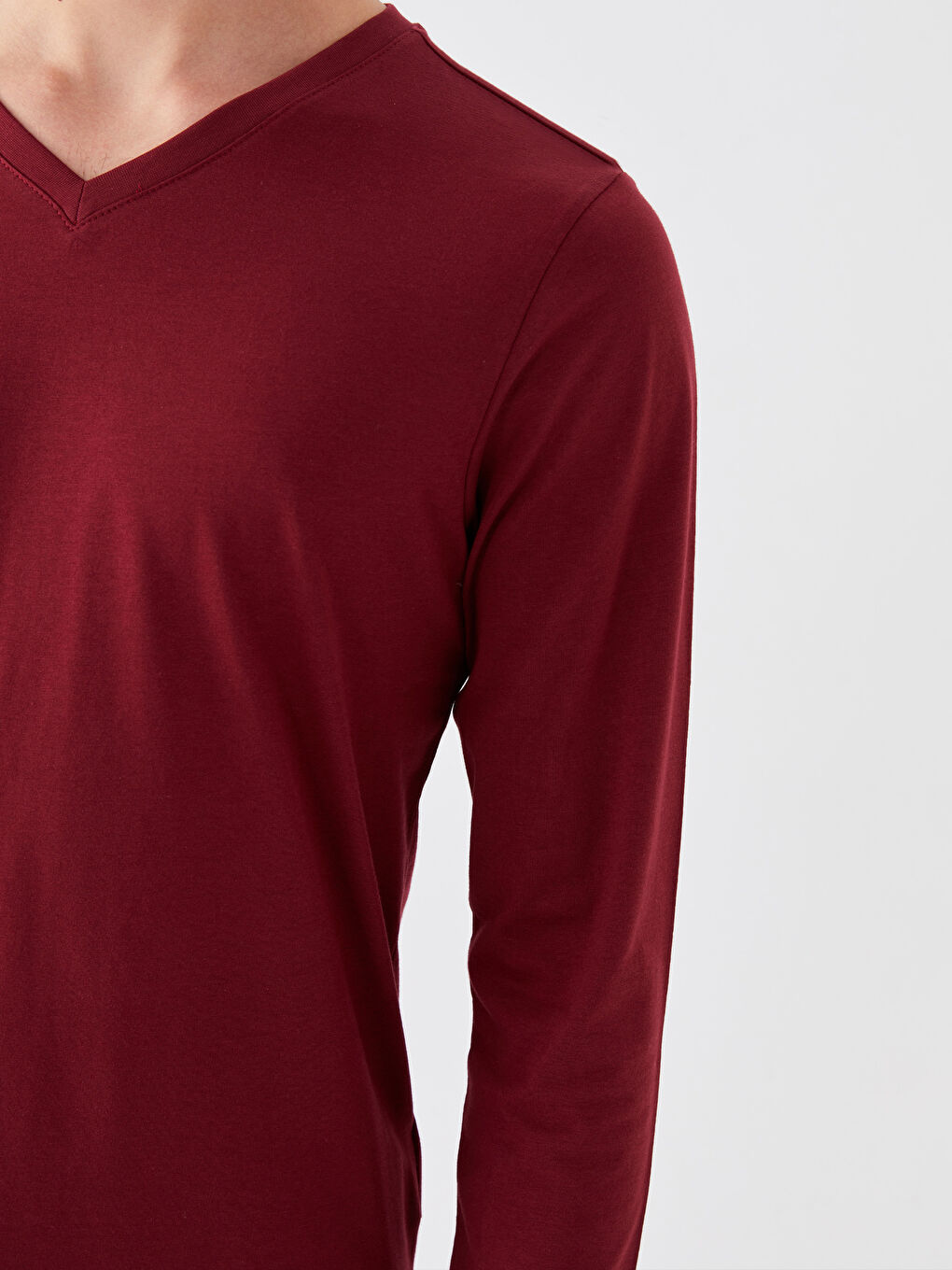 LC WAIKIKI V-Neck Long Sleeve Men's Undershirt -W31640Z8-HMS